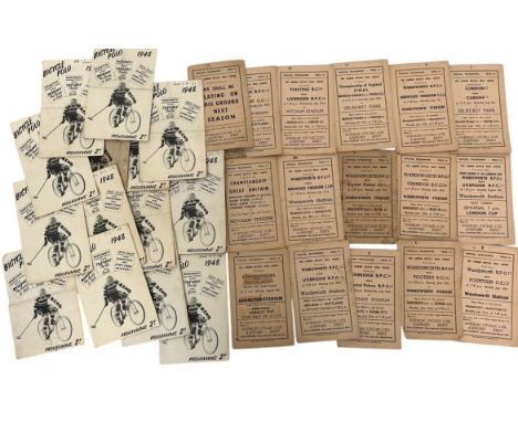 X30 BICYCLE POLO 1930S ONWARDS PROGRAMMES, 1930S/40S, TOOTING/ UXBRIDGE/ CHARLTON FC/ CRYSTAL PALACE/ WANDSWORTH/ NORWOOD/ CA