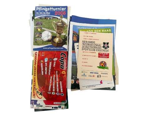 X30 YOUTH TOURNAMENT FOOTBALL PROGRAMMES, EUROPEAN FIXTURES, 1970S ONWARDS, TEAMS INCLUDE WEST HAM UNITED/ LIVERPOOL/ CHELSEA