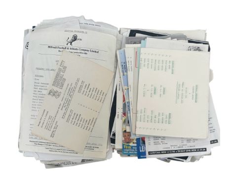 X200 MISCELLANEOUS RESERVES/ YOUTHS FOOTBALL PROGRAMMES, MAINLY SINGLE SHEETS, HUGE MIX OF CLUBS, 1970S ONWARDS. USUAL FAULTS