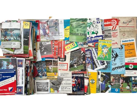 APPROXIMATELY 80 1960S ONWARDS BRITISH CLUBS IN EUROPE FOOTBALL PROGRAMMES, HUGE MIX OF HOMES AND AWAYS, ODD EUROPE VS EUROPE