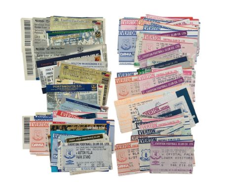 X120 EVERTON 1990S MIXED FOOTBALL TICKET STUBS, HOME AND AWAYS, NICE SET. DUPLICATION NOTED.