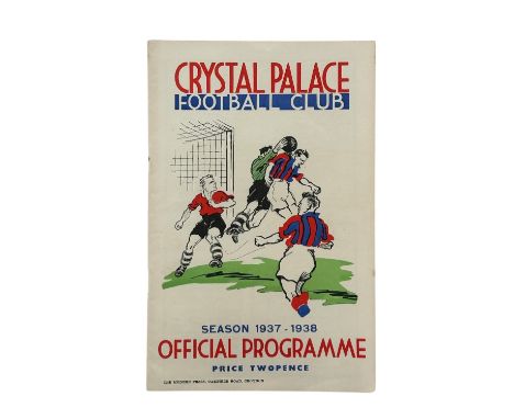 CRYSTAL PALACE VERSUS QUEENS PARK RANGERS 1937/38 FOOTBALL PROGRAMME, 5/3/1938, LEAGUE ISSUE. SCORES NOTED INSIDE.