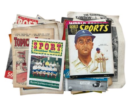 LARGE COLLECTION OF VINTAGE FOOTBALL MAGAZINES/ NEWSPAPERS, 1920s ONWARDS, 1896 NOTED, HUGE MIX, SOCCER STAR/ TOPICAL TIMES/ 