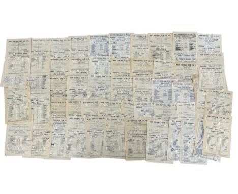 OVER 50 1960S BURY FC RESERVES/ YOUTHS FOOTBALL PROGRAMMES, HUGE MIX OF OPPOSITION, SINGLE SHEETS, DUPLICATION NOTED, CLUBS I