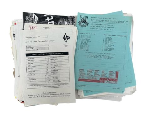 X200 WEST HAM UNITED RESERVES 1990S ONWARDS FOOTBALL PROGRAMMES, HUGE MIX, DUPLICATION NOTED. USUAL FAULTS.