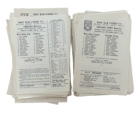 X300 WEST HAM UNITED RESERVES 1990S ONWARDS FOOTBALL PROGRAMMES, HUGE MIX, DUPLICATION NOTED. USUAL FAULTS.