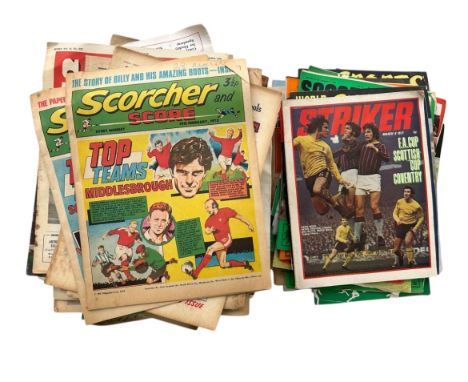 LARGE COLLECTION OF VINTAGE FOOTBALL MAGAZINES/ COMICS, SOME 1930S ONWARDS, SOCCER STAR/ TOPICAL TIMES/ SPORT/ SPORTING MIRRO