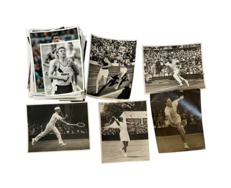 X80 MISCELLANEOUS SPORTS PHOTOGRAPHS/ PRESS PHOTOS/ PORTRAITS, BLACK AND WHITE/ COLOURS, MIXED SIZES, ATHLETICS/ BASKETBALL/ 