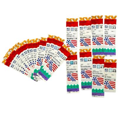 X25+ WORLD CUP USA 1994 FOOTBALL TICKET STUBS, HUGE MIX INCLUDING UNUSED ITEMS, INCLUDES SAUDI ARABIA/ MOROCCO/ BELGIUM/ RUSS