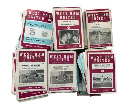 X250 PLUS WEST HAM UNITED MAINLY 1960S HOME FOOTBALL PROGRAMMES, SOME LATE 50S/ 1970S NOTED, HUGE MIX OF OPPOSITION, DUPLICAT