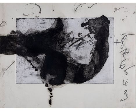 ANTONI TÀPIES PUIG (Barcelona, 1923 - 2012)."Benichou", 1987.Etching with aquatint on Arches paper, P.T. copy.Signed and just