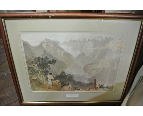 A set of five coloured prints of 19th century topographical scenes of Madeira including Funchal from the Bay, Penha D'Aguia (