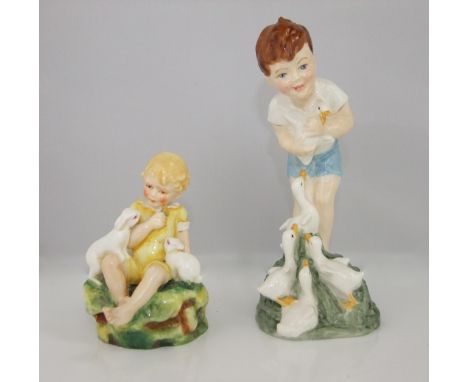 Two Royal Worcester figures both modelled by F G Doughty - Dandelion with painted inscription to interior, black printed mark