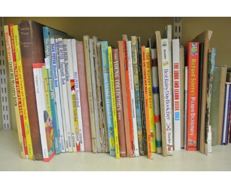 A collection of vintage and other children's books including Blue Peter annuals, Ladybird and Beatrix Potter books together w