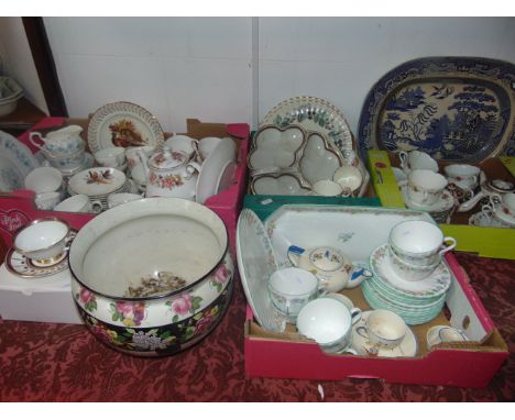 An extensive collection of dinner and tea wares including tea wares by Royal Worcester in the English Garden pattern, Colclot