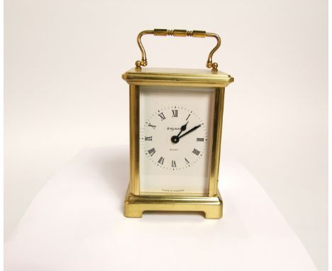 A Bayard carriage clock in brass case with eight day time piece