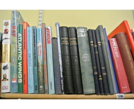 A large collection of aviation related books including The Illustrated History of the RAF, British Prototype Aircraft, Wonder