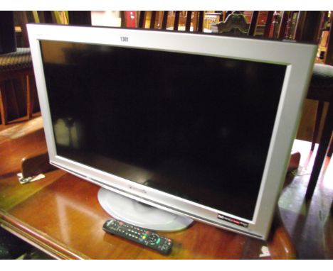 A Panasonic flatscreen LCD television model number TX-L32S10BS (with remote control)