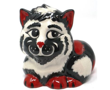 Lorna Bailey cat, Frizzle, H: 11 cm, no cracks or chips. P&amp;P Group 1 (£14+VAT for the first lot and £1+VAT for subsequent
