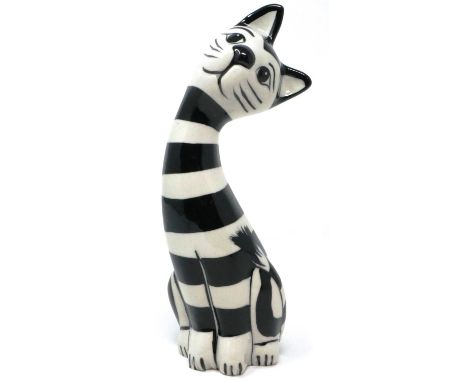 Lorna Bailey cat, Humbug, H: 18 cm, slight crazing no cracks or chips. P&amp;P Group 1 (£14+VAT for the first lot and £1+VAT 
