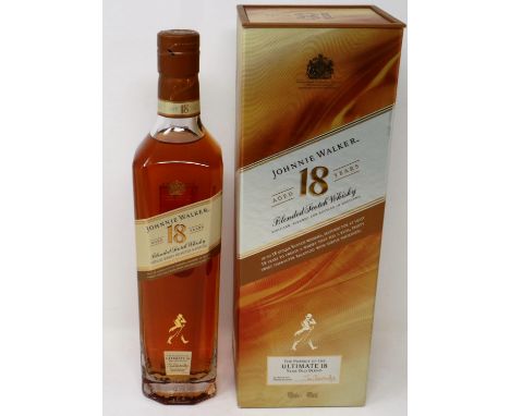 Johnnie Walker 18 years aged Scotch whisky 700ml, 40% proof, boxed. P&amp;P Group 2 (£18+VAT for the first lot and £3+VAT for
