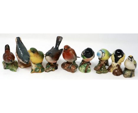 Nine Beswick birds, largest H: 90 mm, no cracks or chips. P&amp;P Group 3 (£25+VAT for the first lot and £5+VAT for subsequen