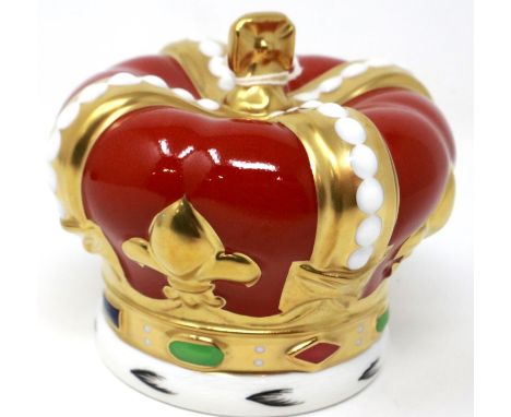 Royal Crown Derby paperweight, Queens Golden Jubilee 922/950, with gold button, H: 10 cm, no cracks or chips. P&amp;P Group 1