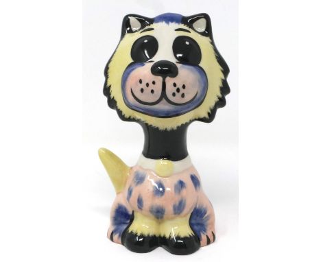 Lorna Bailey cat, Muppet, H: 14 cm, no cracks or chips. P&amp;P Group 1 (£14+VAT for the first lot and £1+VAT for subsequent 