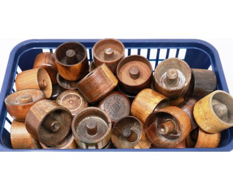 Forty four turned wooden Codd bottle openers with associated correspondence from the Patent Office, including Whites, Foxon R