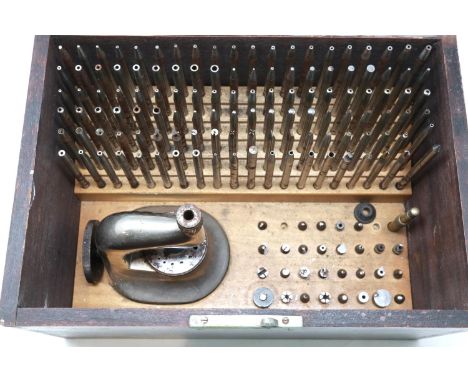Cased Sicura watchmakers staking tool set, case 22 x 16 cm, as found, missing some parts. P&amp;P Group 1 (£14+VAT for the fi