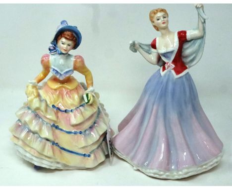 Two Royal Doulton figurines, Hannah and June, largest H: 20 cm, no chips or cracks. P&amp;P Group 2 (£18+VAT for the first lo