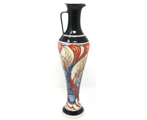 Moorcroft koi carp jug, seconds quality, H: 31 cm, no cracks or chips. P&amp;P Group 3 (£25+VAT for the first lot and £5+VAT 