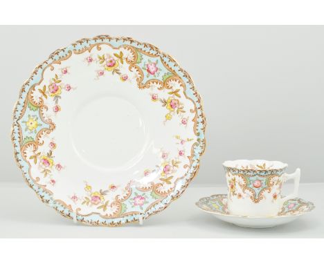 Wellington china Alton pattern tea set, another Staffordshire china tea set, and a transfer decoration cover, ladle and stand