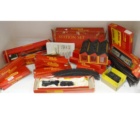 Triang Hornby Railway OO Gauge Scale models - including Station Set,rolling stock, track;  etc 