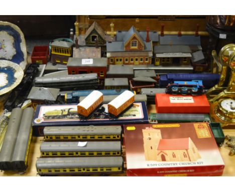Model Railway Interest - Trackside buildings; engine sheds; etc; Thomas the Tank Engine coaches;  etc (2 boxes)