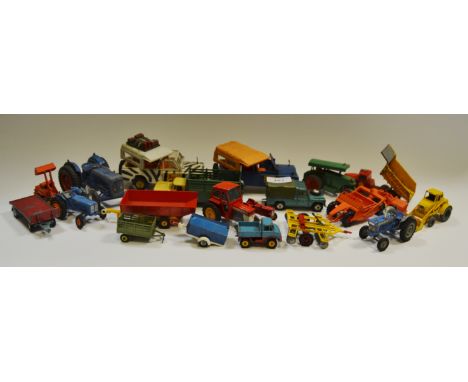 Toys- Farmyard vehicles- a Corgi Land Rover 109 W.B attachable canvas hood; Corgi Pennyburn all-steel trailer; Crescent toys 