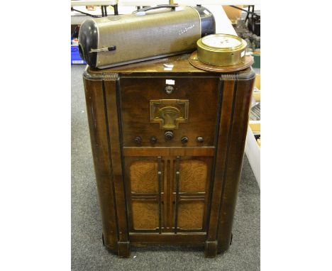 An Art Deco RCA Victor Model 9K freestanding radio, fitted with bakelite knobs; 1950's Electrolux ZA55 Vacuum Cleaner; a Dent