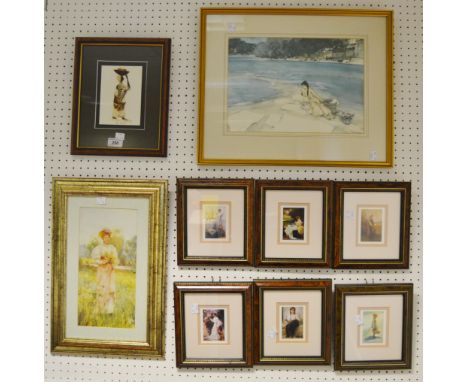 Pictures and Prints - Russell Flint print; other classical framed prints (18)