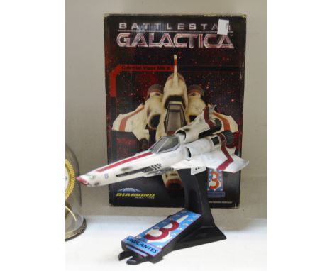 A diamond select toys, battle star galactica model of a Colonial Viper mark 2 