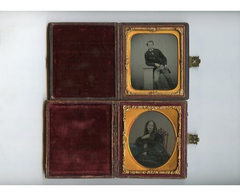 Sixth-Plate Cased Ambrotypes,  A Judson &amp; Co, 238 Broad Street, Newark, N.J., seated young girl, Vane and Rothwell Artist