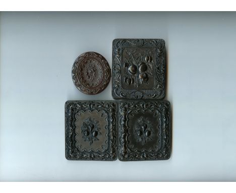 Floral Union Cases,   2-75R, Common, G-VG, hinges loose, Holmes Booth and Haydn, Three Pears, after 1857, Ambrotype, ninth-pl