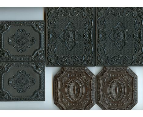 Geometric Union Cases,  3-40, Rare, VG Littlefield, Parsons &amp; Co, Geometric, circa 1857, 100mm x 124mm, Pair of Ambrotype