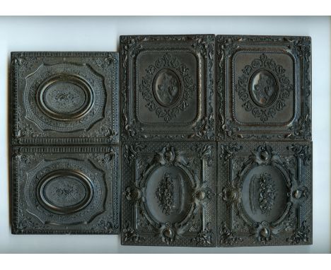 Floral Union Cases,  2-48, Scarce, G-VG, Littlefield Parsons and Co, Three Roses in oval, circa 1858, 83mm x 95mm, Daguerreot