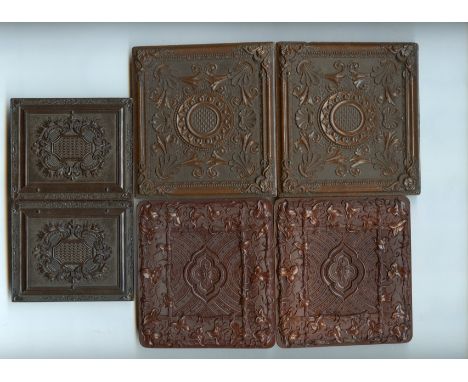 Geometric Union Cases,  3-153, Common, VG, Scovill Mfg Co, Geometric with vine leaf border, circa 1860, 85mm x 95mm, Tintype,