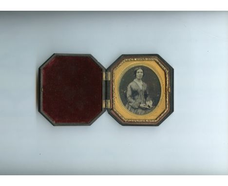 Floral Union Case, 3-201, Common, G,  Holmes Booth &amp; Hayden, Scroll/Geometric, circa 1859, 86mm x 95mm, Daguerreotype, si