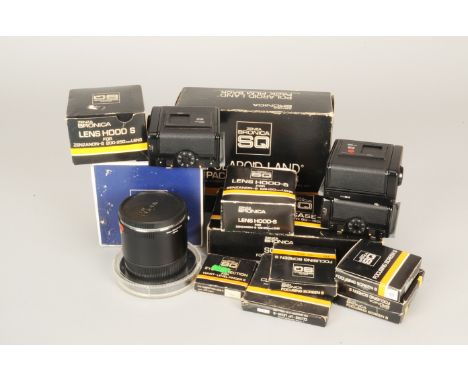 Zenza Bronica Film Backs and Accessories, SQ 120, SQ 120-J film backs, SQ 220 (2) BACKS, SQ Polaroid back, 2x tele-converter,