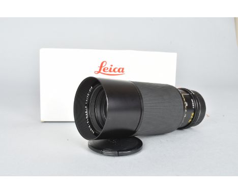 A Leica Vario-Elmar-R 70-210mm f/4 Zoom Lens, serial no 3582027, 1991, barrel G-VG, elements G, small fungus spot, with maker