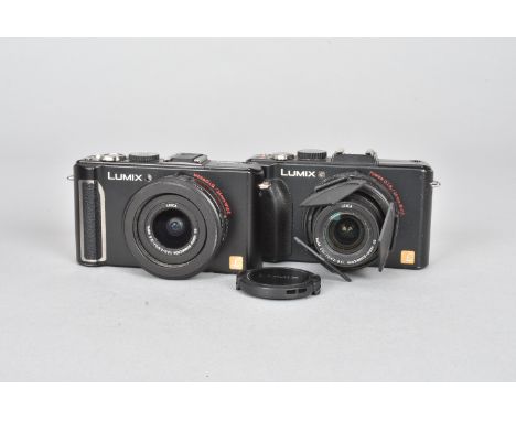 Lumix LX3 and LX5 Digital Cameras, LX3, powers up, shutter firing, in maker's box, with batteries, charger, manual, G-VG, LX5