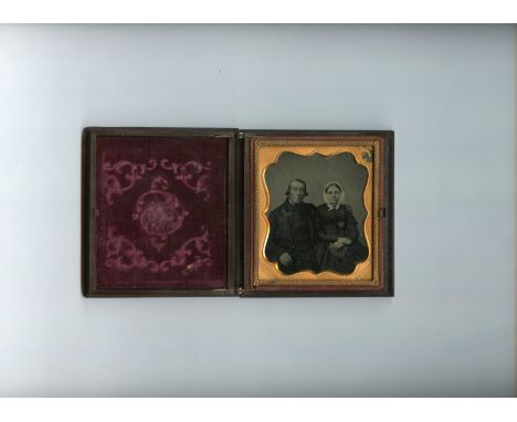 Figural Union Case,   1-126, Very Rare, G, hinge areas repaired, Kinsley and Parker, Home in the Country, circa 1860, 99mm x 