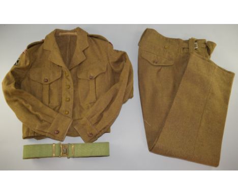 Khaki Royal Army Military Corps Captain's uniform